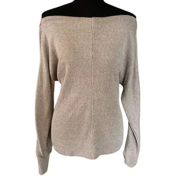 Bobeau Tan Boatneck Top, size Large - Picture 1 of 5
